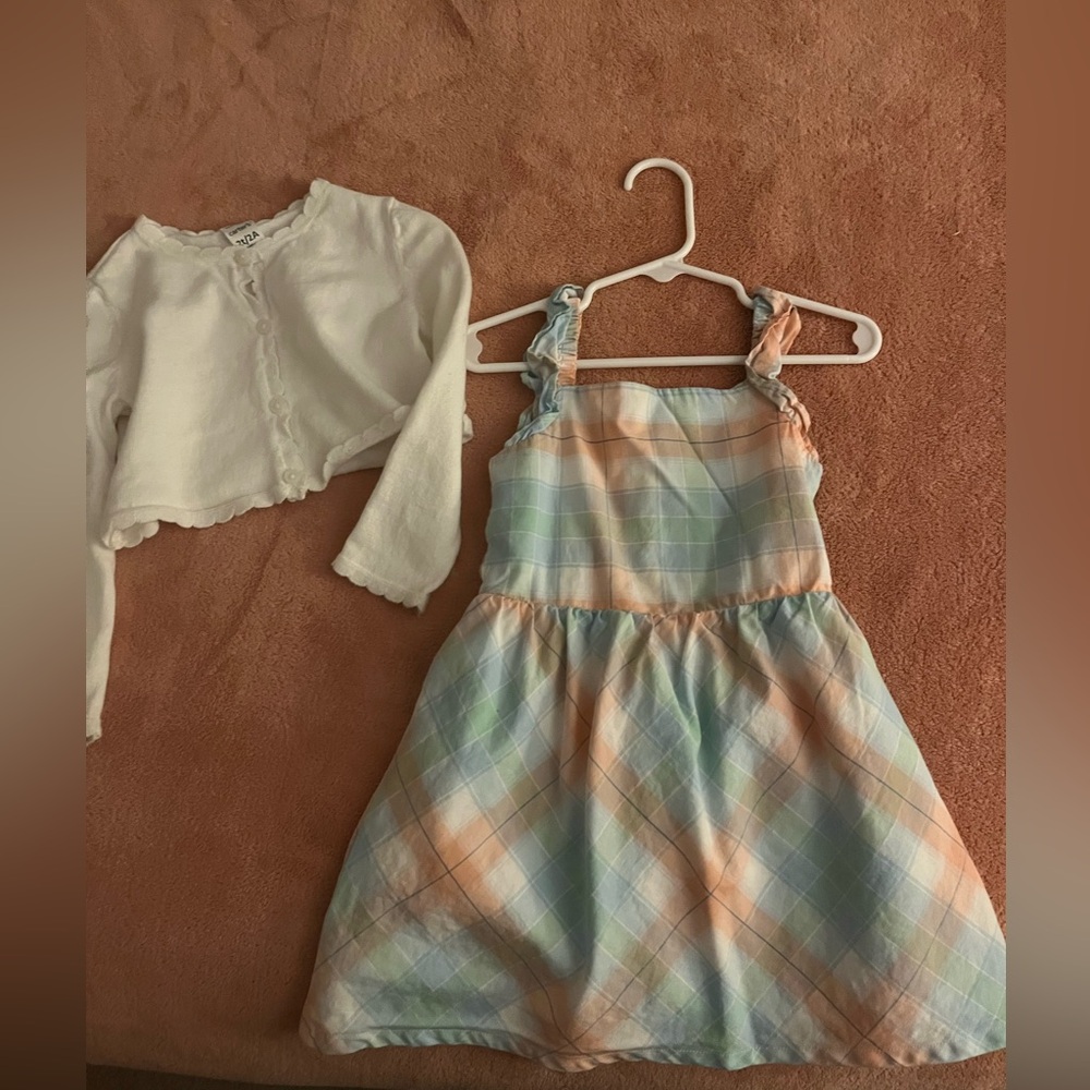 Toddler Carter’s Spring/Easter Dress and cardigan, size 2T